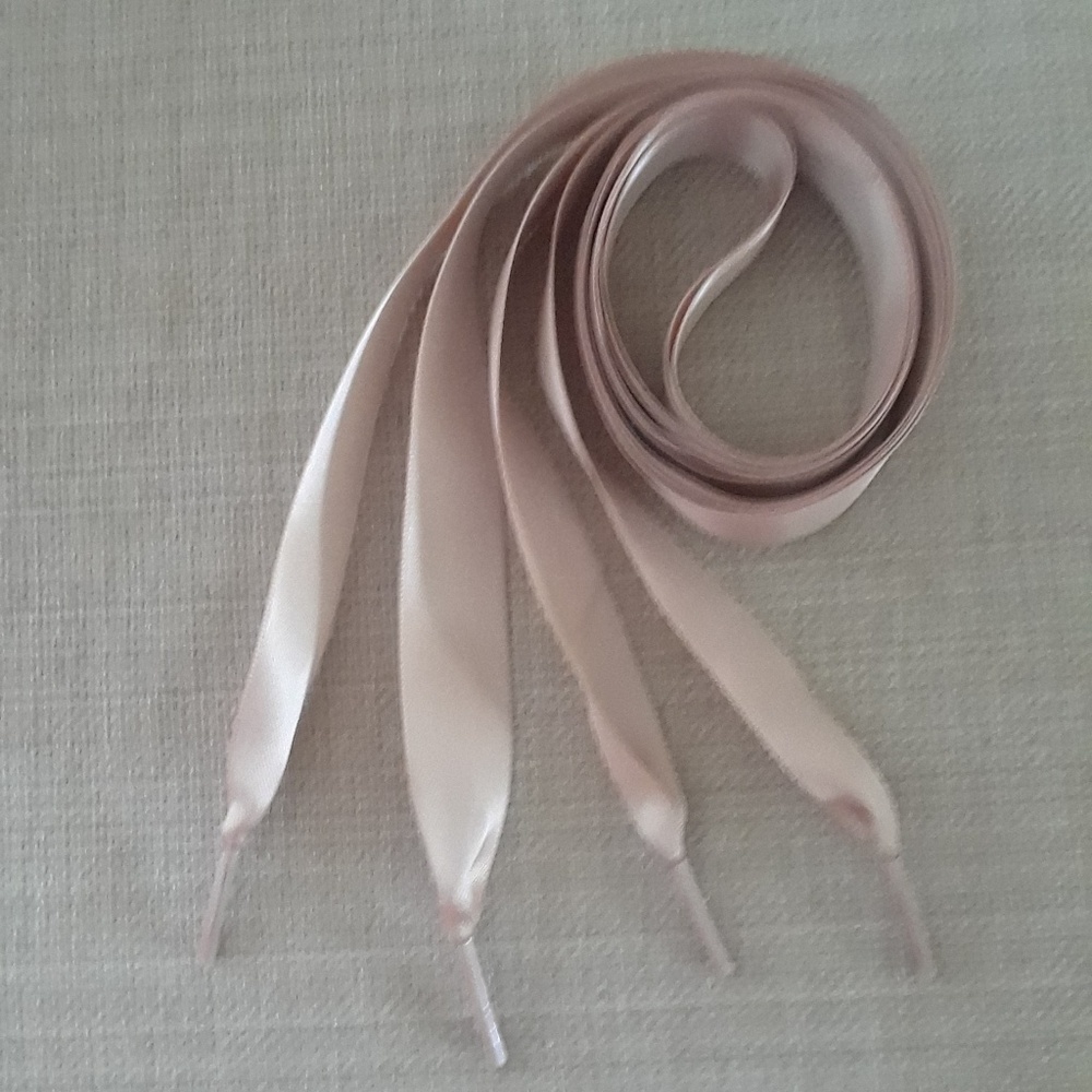 Tan Satin Shoe Laces 46" Long